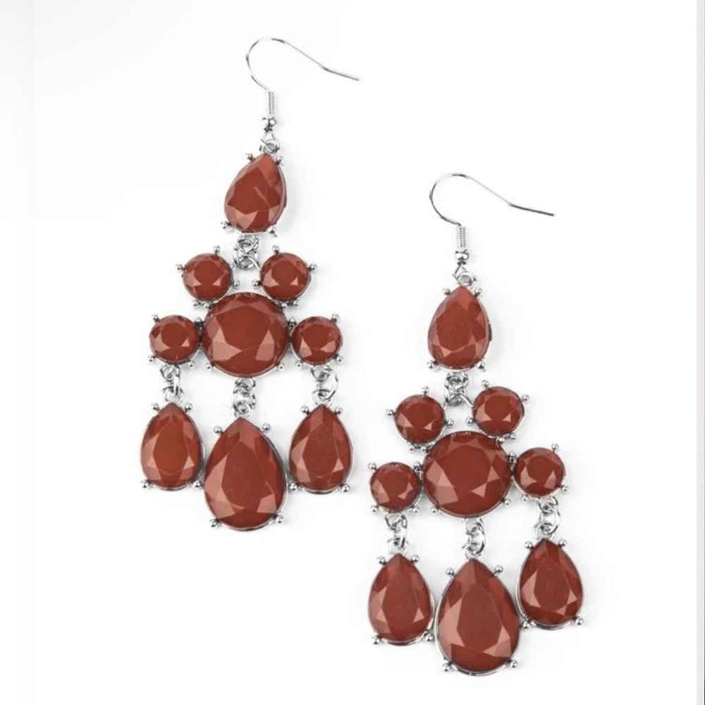 NWT Brown Afterglow Glamour Earrings - Picture 3 of 5